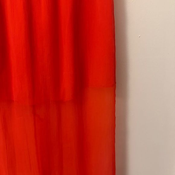 J. Crew Gwyneth Layered Slip Skirt in Red Crinkle Chiffon | Size Medium - Picture 5 of 11